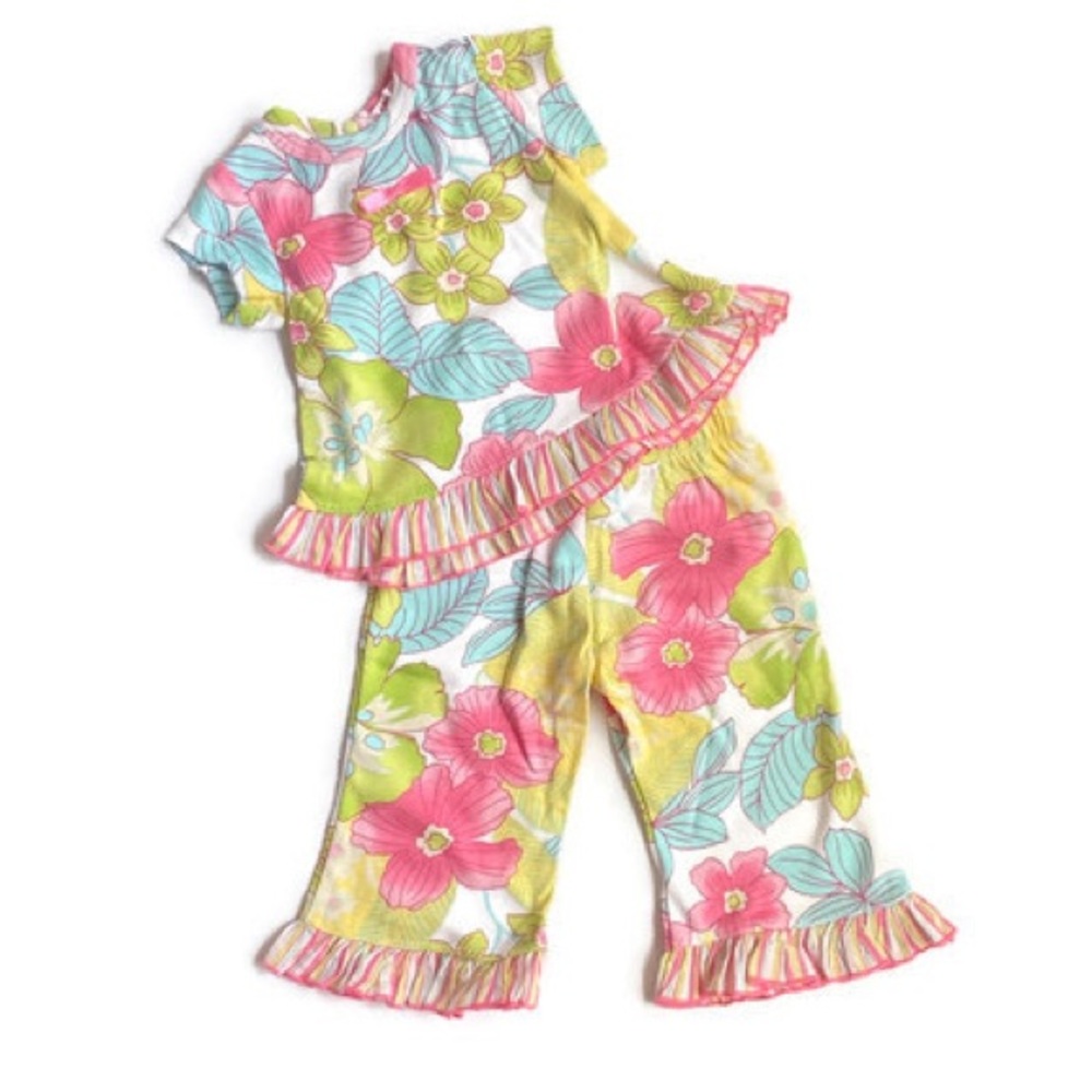 3m Baby Nay BOUTIQUE Luau Hawaiian Set Top pants BARBIE